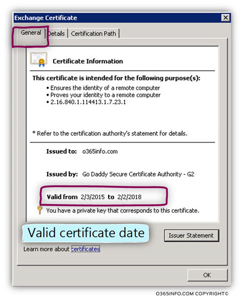 How to verify my Exchange server certificate -01